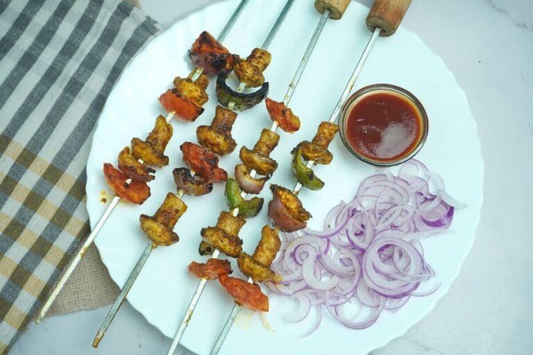 BBQ Grilled Mushroom Skewers
