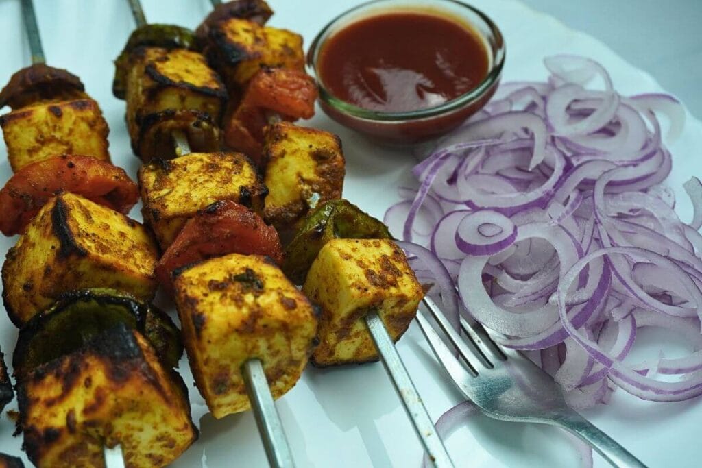 BBQ Grilled Paneer Tikka ready