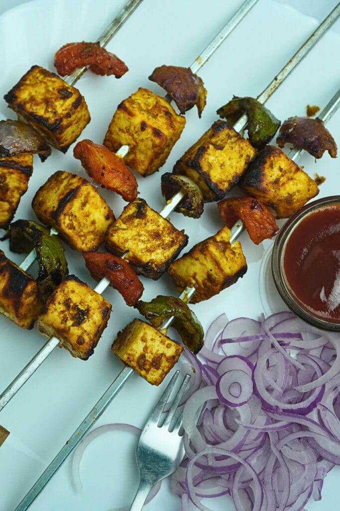 BBQ Grilled Paneer Tikka recipe