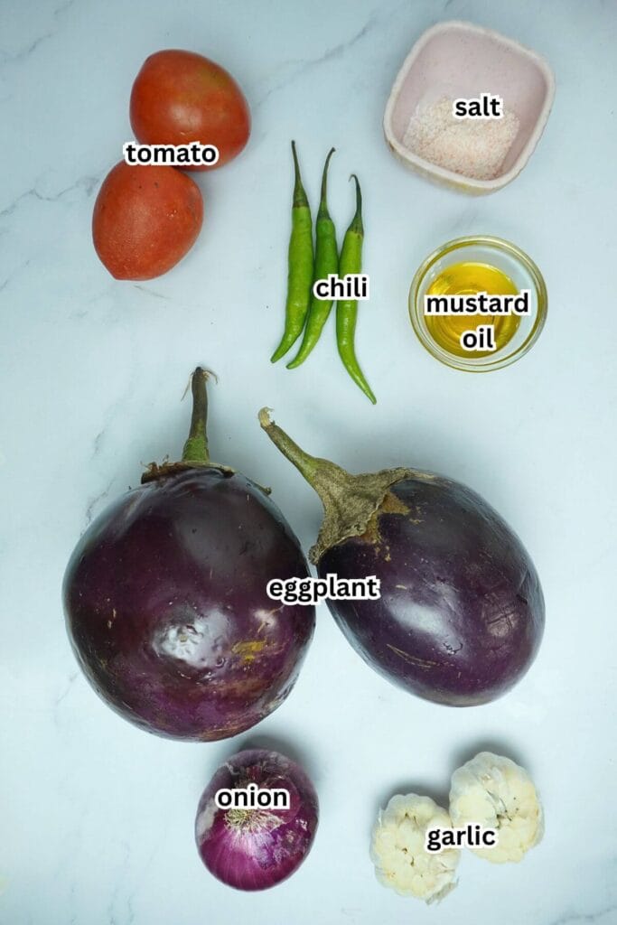 BBQ mashed eggplant Ingredients