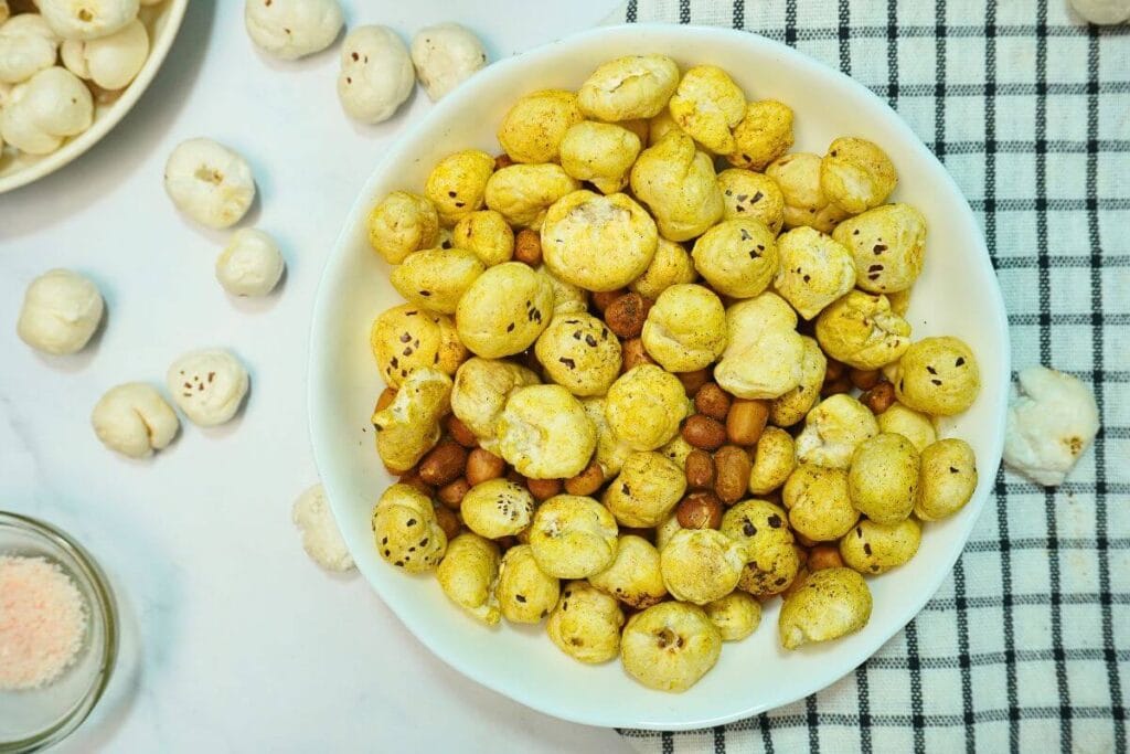 air fryer spicy makhana feature image