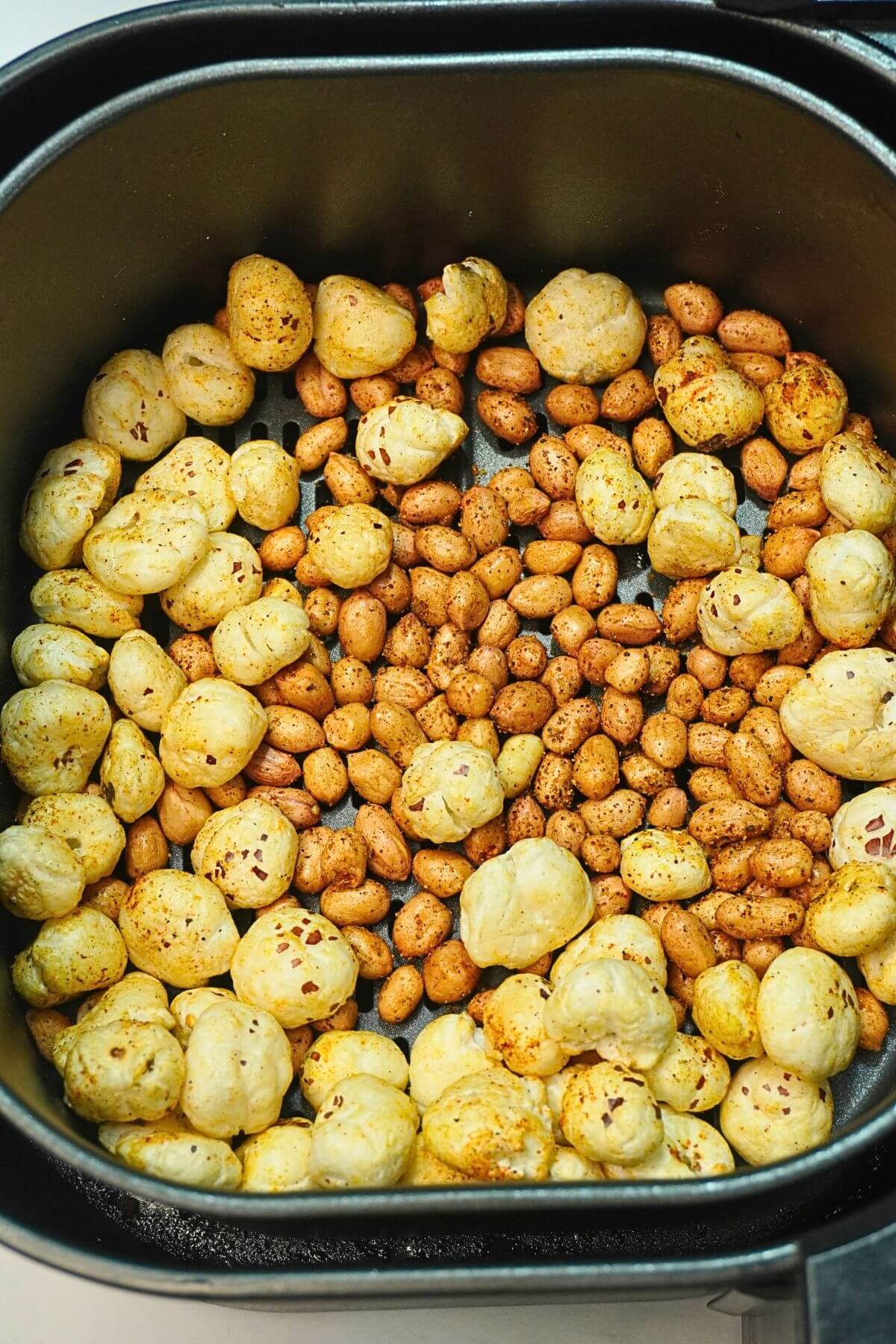 air fryer spicy makhana final cooked