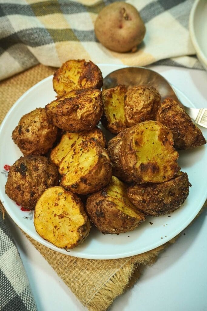 baby potatoes in air fryer final serving