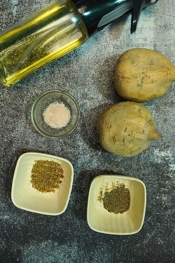 sweet potato diced in airfryer ingredients