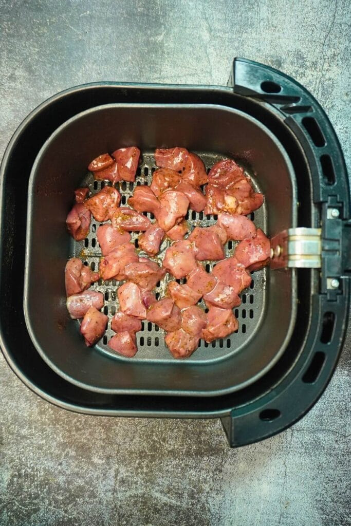 air fryer chicken liver add in basket