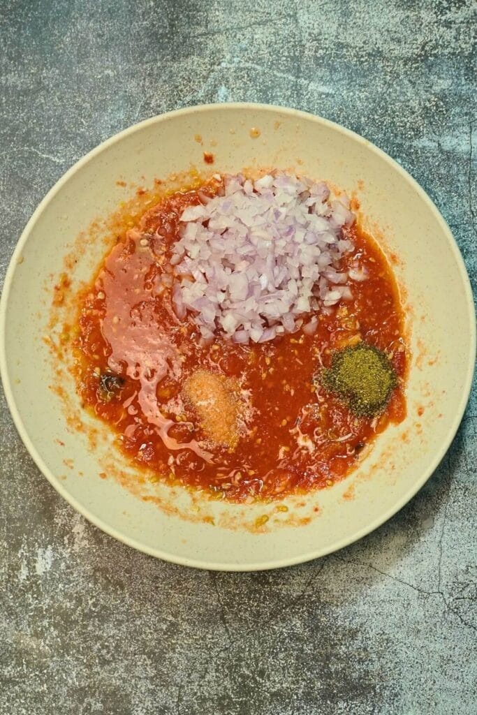 air fryer tomato chutney indian style add onion