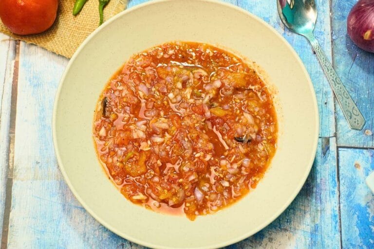Air Fryer Tomato Chutney (Indian Inspired) air fryer tomato chutney indian style feature image