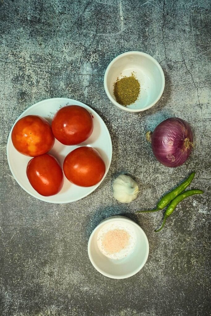 air fryer tomato chutney indian style ingredients