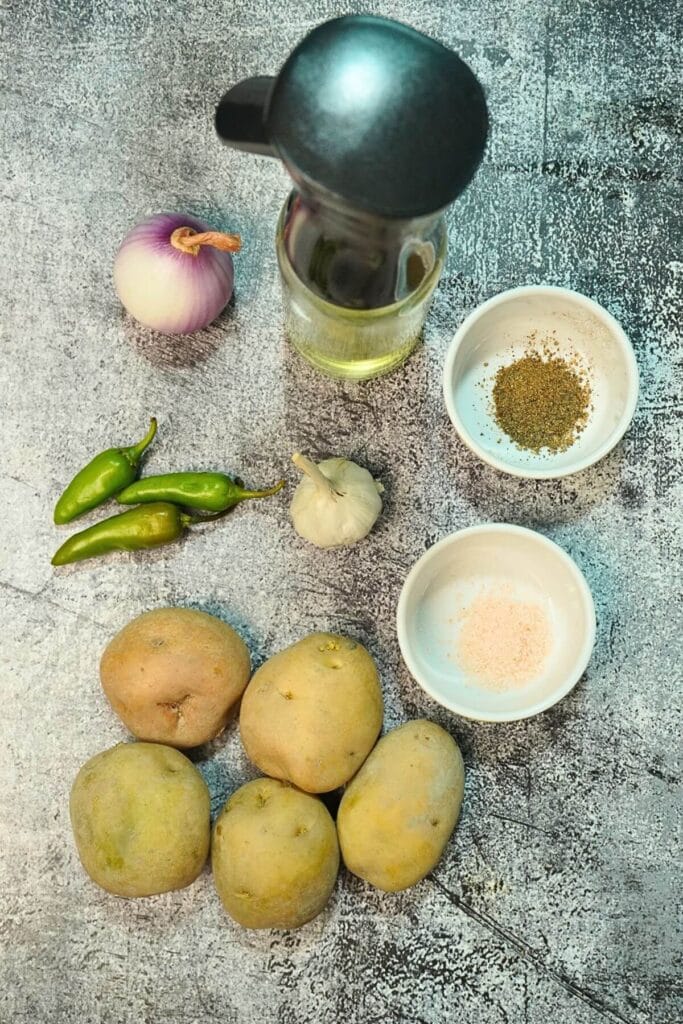 mashed potatoes in charcoal ingredients