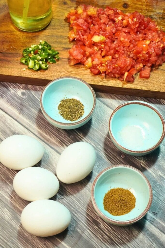 egg shakshuka in airfryer ingredients