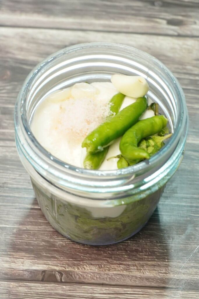 mint yogurt chutney add all ingredients in blending jar