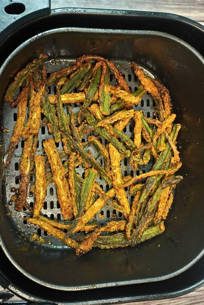 okra sticks in airfryer cooked