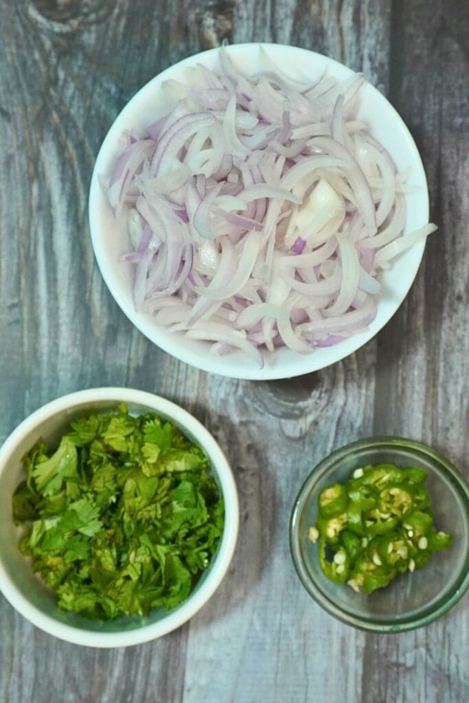 pakoda in airfryer choppped