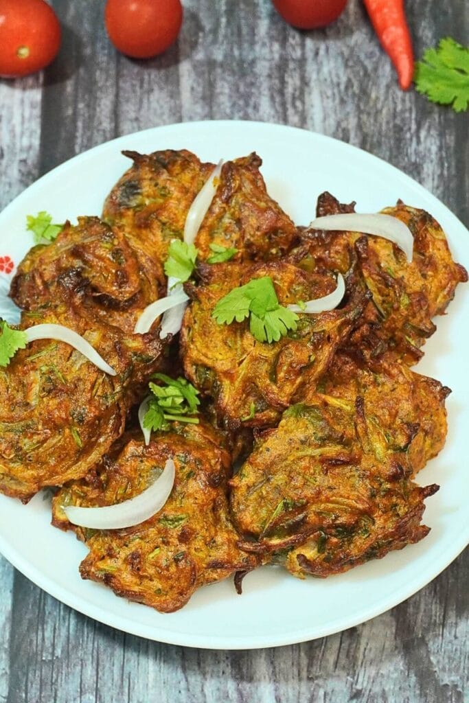 pakoda in airfryer serving