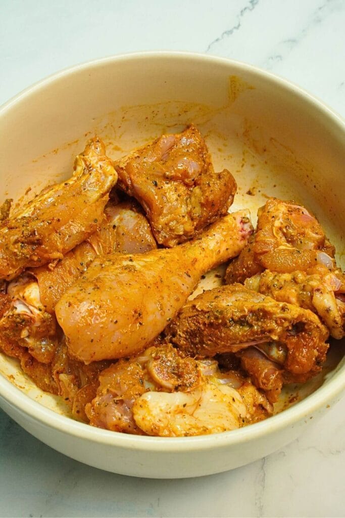 Air Fryer Chicken with Creamy Drizzle mix well
