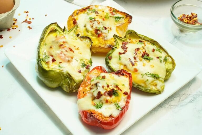 Air Fryer Egg Stuffed Bell Peppers Air Fryer Egg Stuffed Bell Peppers feature image