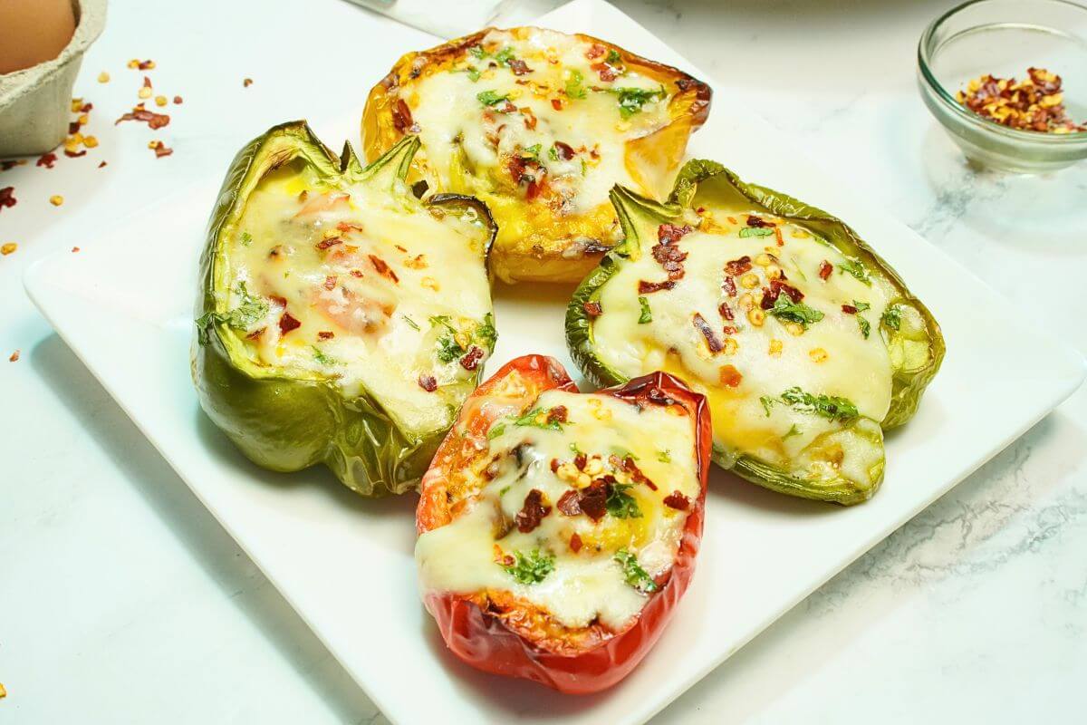 Air Fryer Egg Stuffed Bell Peppers feature image
