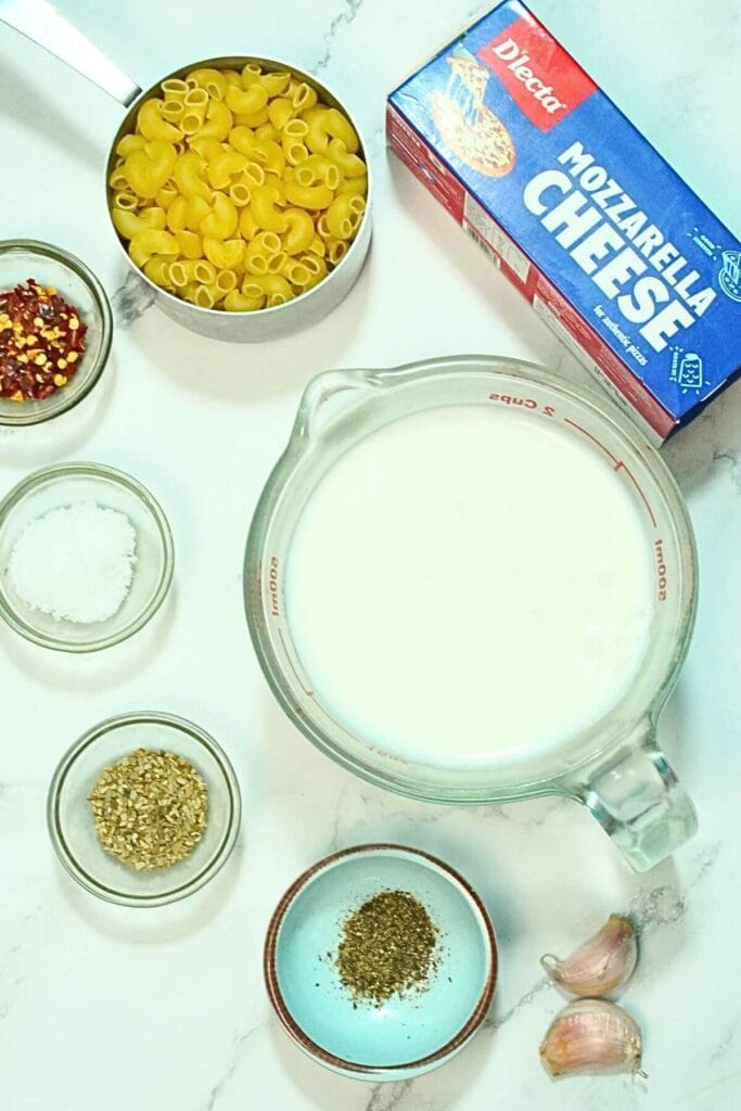 Air Fryer Mac and Cheese for Two ingredients
