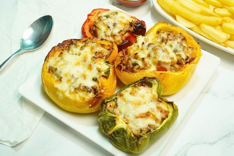 Air Fryer Stuffed Bell Peppers with Chicken Air Fryer Stuffed Bell Peppers with Chicken feature image
