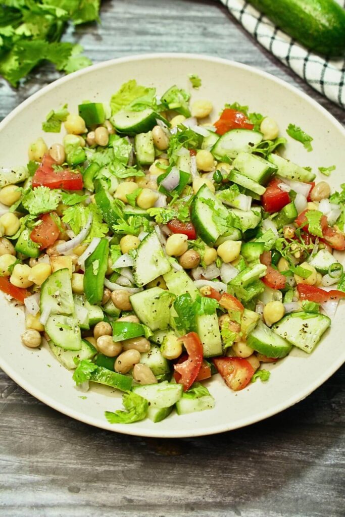 high protien salad mix well