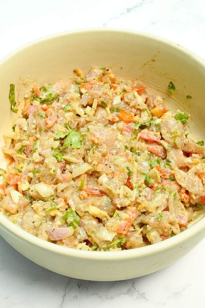 stuffed chicken bell papper mix