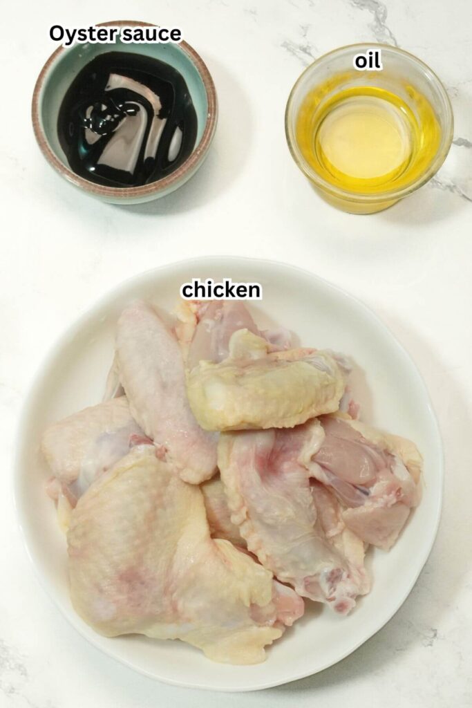 Air Fryer Chicken Wings with Oyster Sauce ingredients