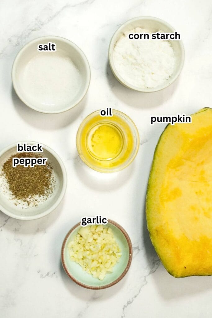 Garlic Air Fryer Roasted Pumpkin ingredients